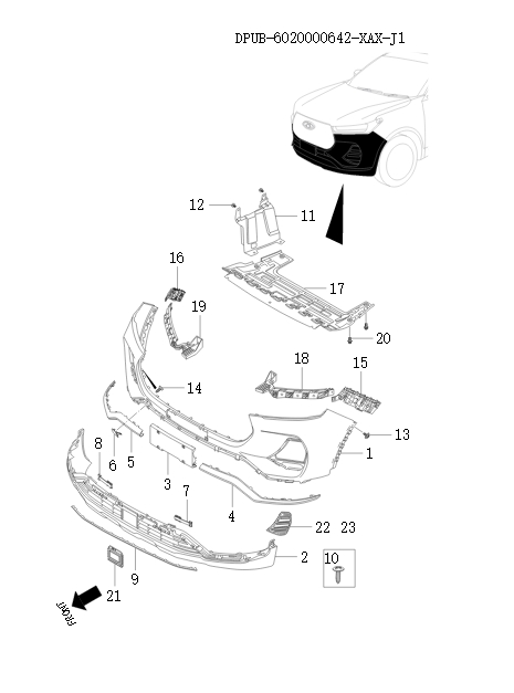 Front bumper system    80